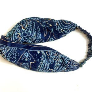 Boho Silk Headband, Yoga Hairband, Silk Front Knot Headband, Hair Accessories, Multicolor Headband, Zero Waste Fashion, Silk Sari Hairband