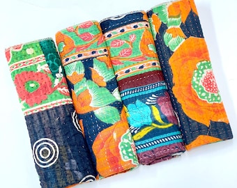 Kantha Kitchen Towels, Kitchen Napkins, Kantha Napkins, Indian Kitchen Towels, Recycled Fabric Towels, Tea Towels, OneofaKind Gift