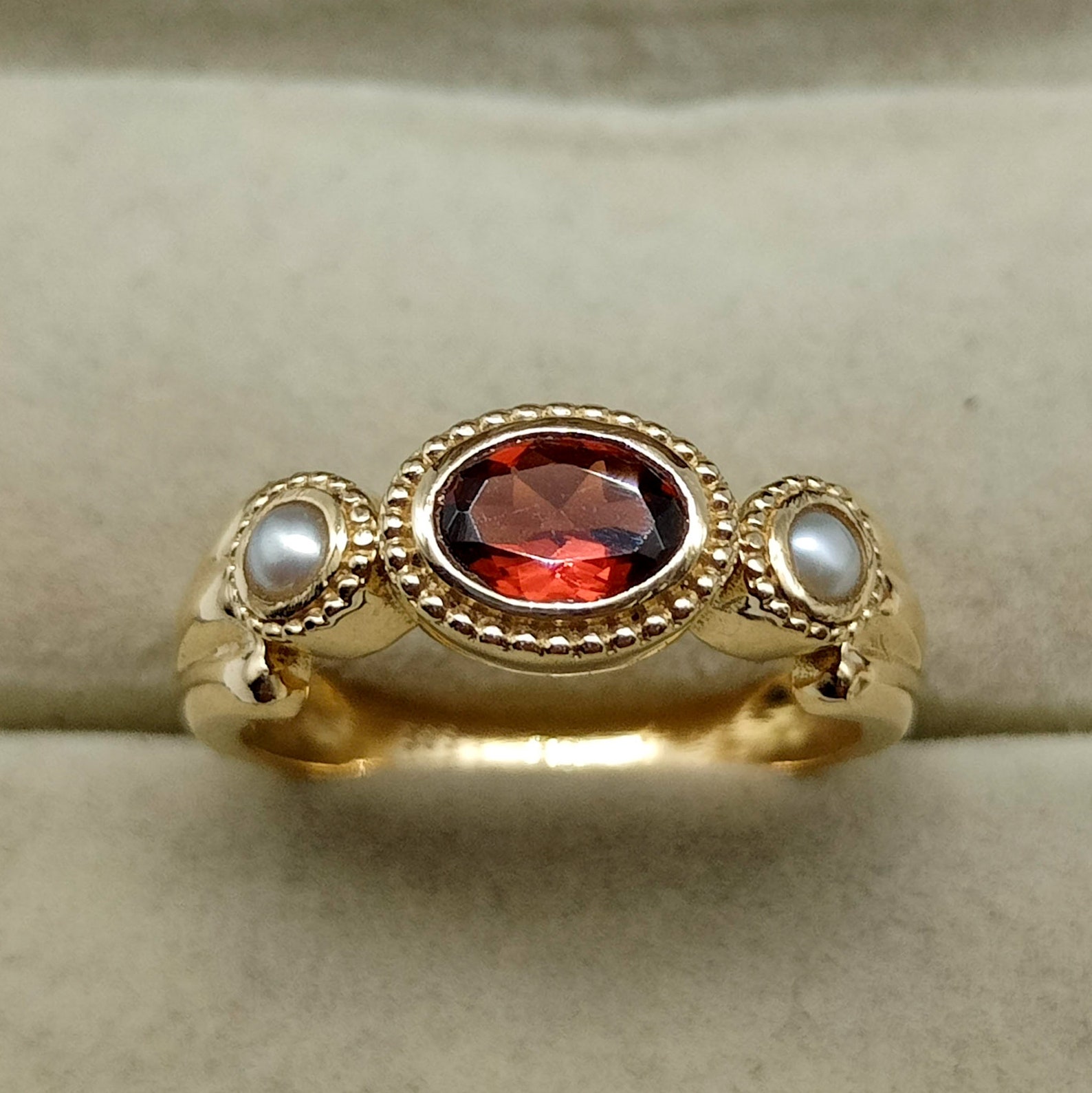 14k Gold Pearl RingLaura Ingalls Wilder Etsy