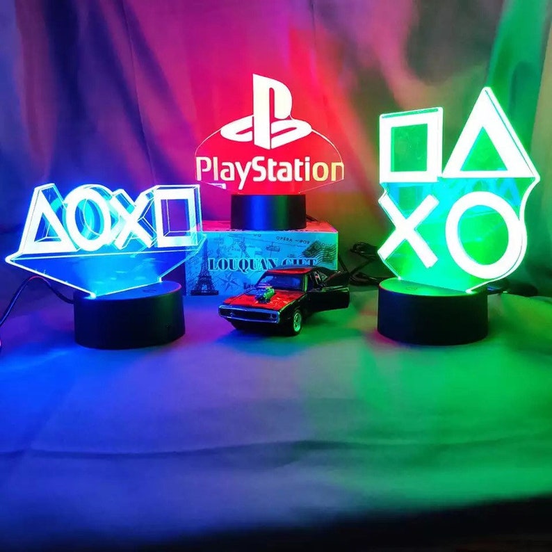 PlayStation LED Light Gaming Room Ideas PS5 PS4 Gamer Gifts Etsy