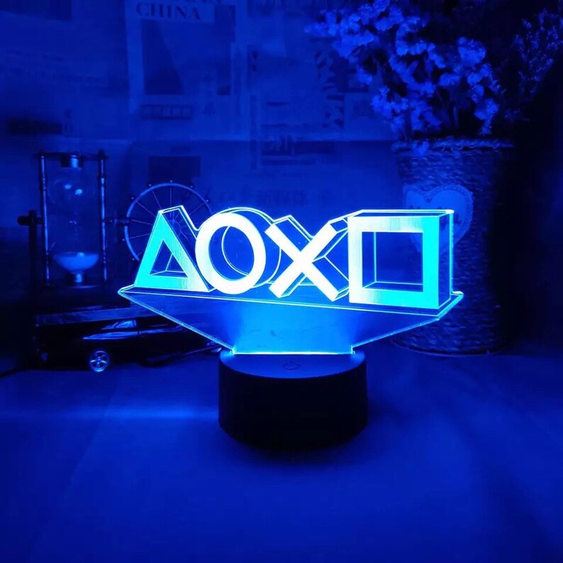 PlayStation LED Light Gaming Room Ideas PS5 PS4 Gamer Gifts Etsy