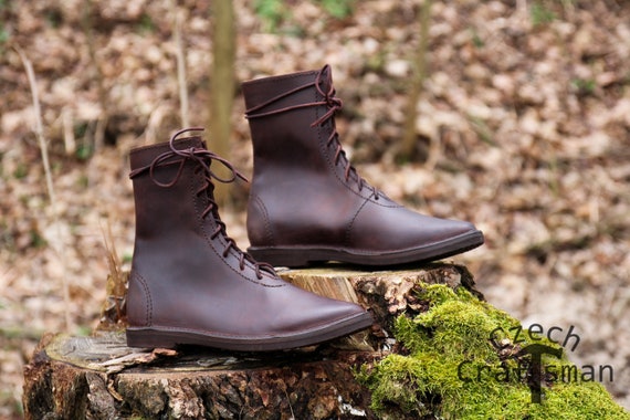 Laced medieval boots best sale