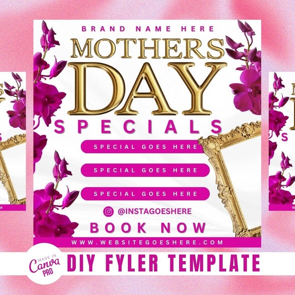 DIY Mother's Day Special Canva Flyer | Hairstylist May Flyer | Mother's Day Sale | Mother's Day Flyer Template, Appointments Available Flyer