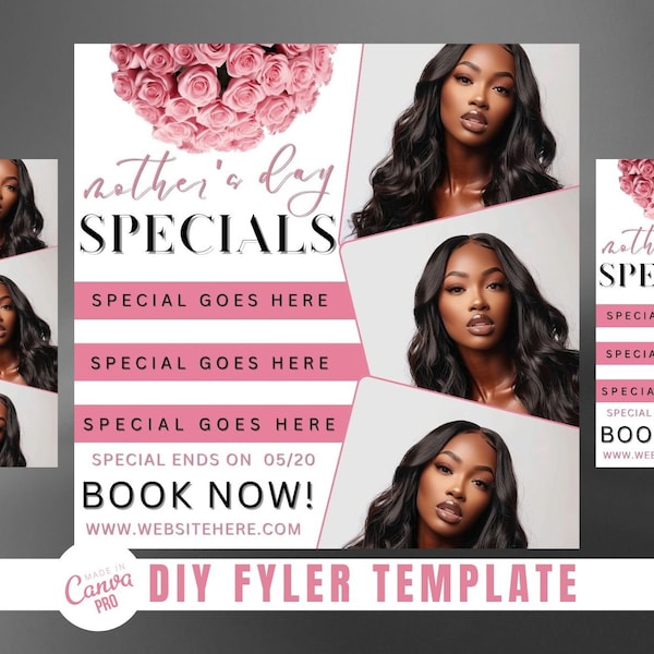 Mother's Day Easy Edit Flyer | Hairstylist/ Makeup Flyer | Mother's Day Special| Mother's Day Graphic Graphic | Appointments Available