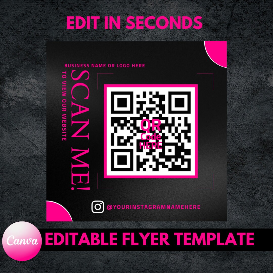 QR Code Flyer QR Code Template Scan to Pay Editable Template QR QR Code Flyer QR Code Template Scan to Pay Editable Template QR