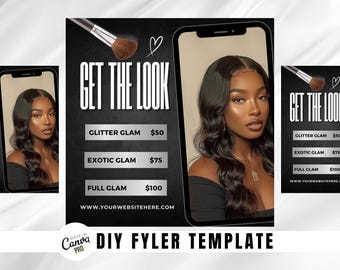 Makeup Special Canva Flyer | Makeup Artist Flyer Template | Makeup Deals | Makeup Booking Flyer | Beauty Flyer