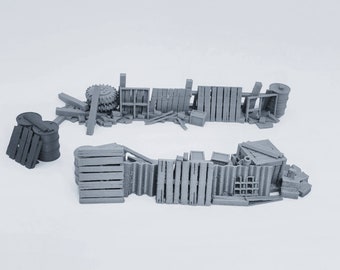 Bolt Action Make Shift Wall tabletop game accessories ww2 scatter 28mm (3pcs) supplied unpainted