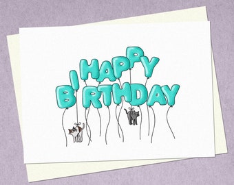 Cute Cat Pastry Chef Birthday Postcard Cat Lover Postcard Kawaii Cat Postcard Feline Lover Postcard