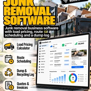 Junk Removal Software | Business Software with Load Pricing, Route Scheduling & Dump Log | No Subscription