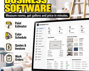 Software para Empresas de Pintura | Orçamento, Cotações e Faturas | Sem Assinatura | Download Imediato