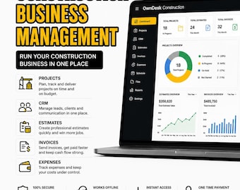 Construction Business Management Software | Contractor CRM | Project Management | Estimates & Invoicing | Offline App
