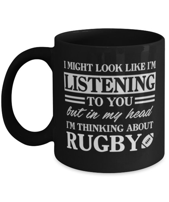 I'm a Rugby & Gin kinda girl gift idea Mug A058 coffee cup xmas gift idea union 