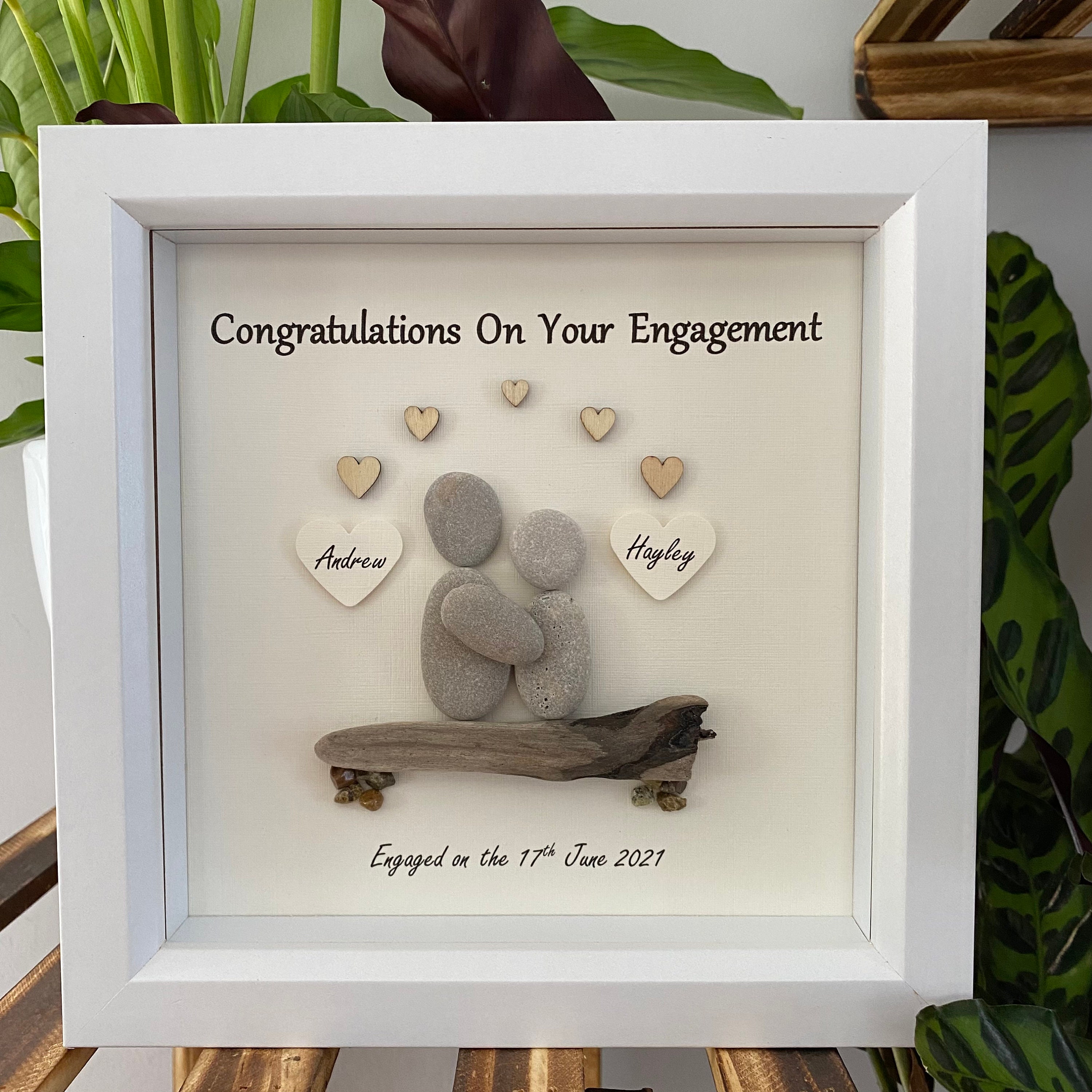 Engagement gift Personalised engagement present for a couple. Etsy