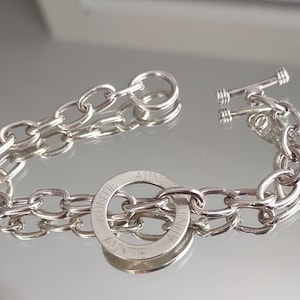 Vintage Auntie Sterling Silver 925 Bracelet | Beautiful, Simple Design | Gift Bracelet | Charm Bracelet | 19.1 g