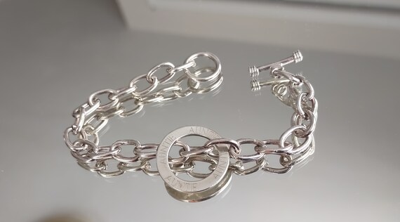 Vintage Auntie Sterling Silver 925 Bracelet | Bea… - image 1