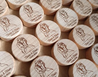 Personalized wine stopper. Wedding, birthday, party. Laser engraved.