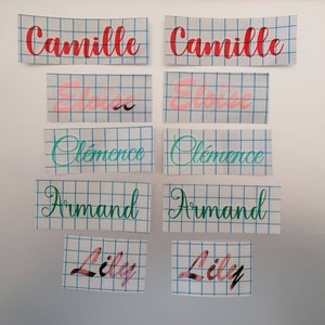 First name or word sticker. Adhesive sticker label. EVJF, wedding, baptism, baby shower. Individually or batch. Several dimensions image 4