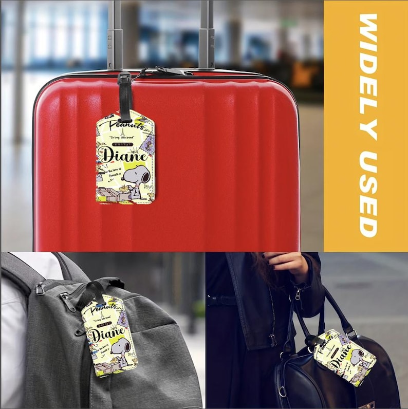 Yoda Grogu Personalized Travel Luggage Tag | Cute Adventure Bag Tag, Custom Name Tag for Kids & Adults, Vacation Gift, Travel Accessories image 3