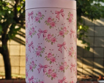 32oz Pink Sand Blush Hydrojug Sport Custom-Printed Flowers Coquette Bows Sweet Girl