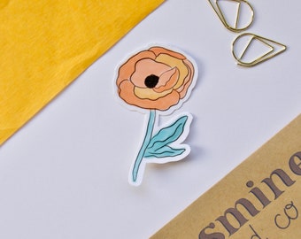 Poppy Sticker | Donation to City of Hope -- Floral Sticker, Sticker with a Purpose