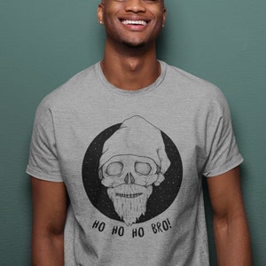 Ho Ho Bro Santa Unisex Jersey Short Sleeve Tee, Funny Christmas Top, Festive Holiday Shirt, Xmas T-shirt - Available in 7 colors!