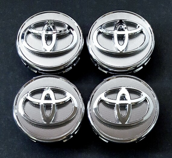 Set of 4 Toyota 62mm wheel center hub cap gloss heavy Silver Etsy