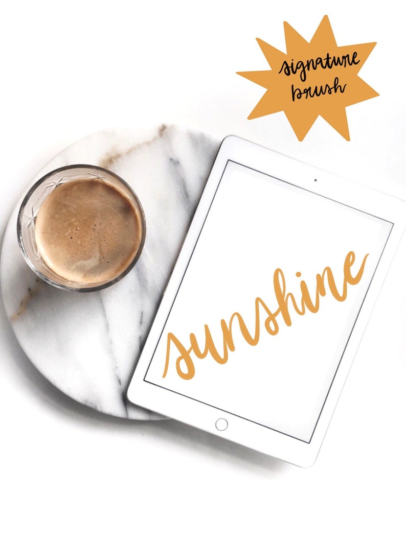 Sunshine Procreate Brush Signature Brush Procreate Instant Download image 1