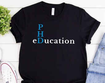 education PHD Crossword Unisex T-Shirt | Doctorate of Education | PhD Student Gift | EdD Doctorate Degree Gift | Graduate Student Gift