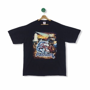 BIGSIZE! Nfl New England Patriots Tshirt Nice Design Black Colour