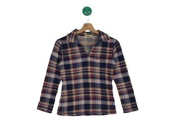 VINTAGE! Hysteric Glamour Wolle Shirt/Pullover Schönes kariertes Design