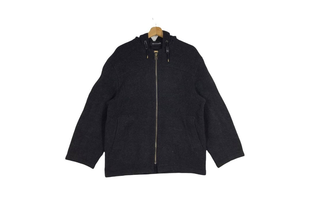 RARE! Gloverall Duffle Coat Black Colour Fullzip Design - Etsy