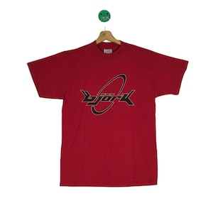 VINTAGE! Bjork Tshirt Red Colour Tultex Tag