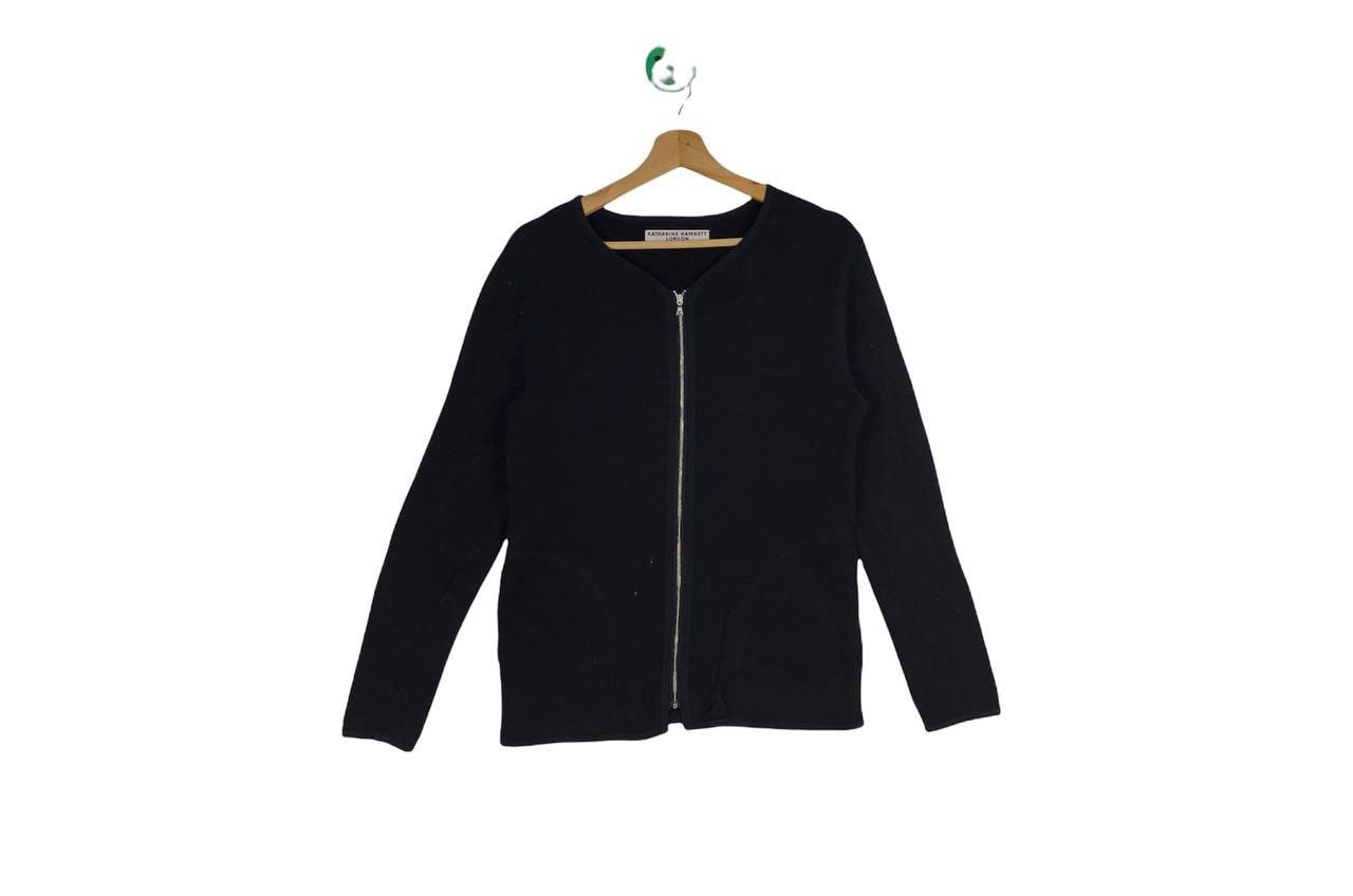 Katharine Hamnett Full-zip Black Sweater - Etsy Canada