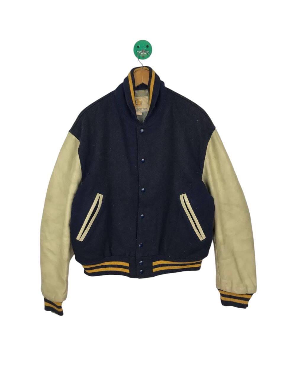 Golden Bear Vintage Varsity Jacket Plain Design - Etsy