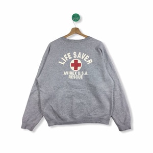RARE! Avirex Life Saver Rescue Sweatshirts Biglogo Design