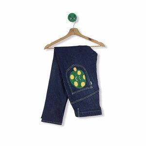 GIRLS!!! Ne Net By Issey Miyake High Waist Denim Pants Stretch Material Mushroom Design