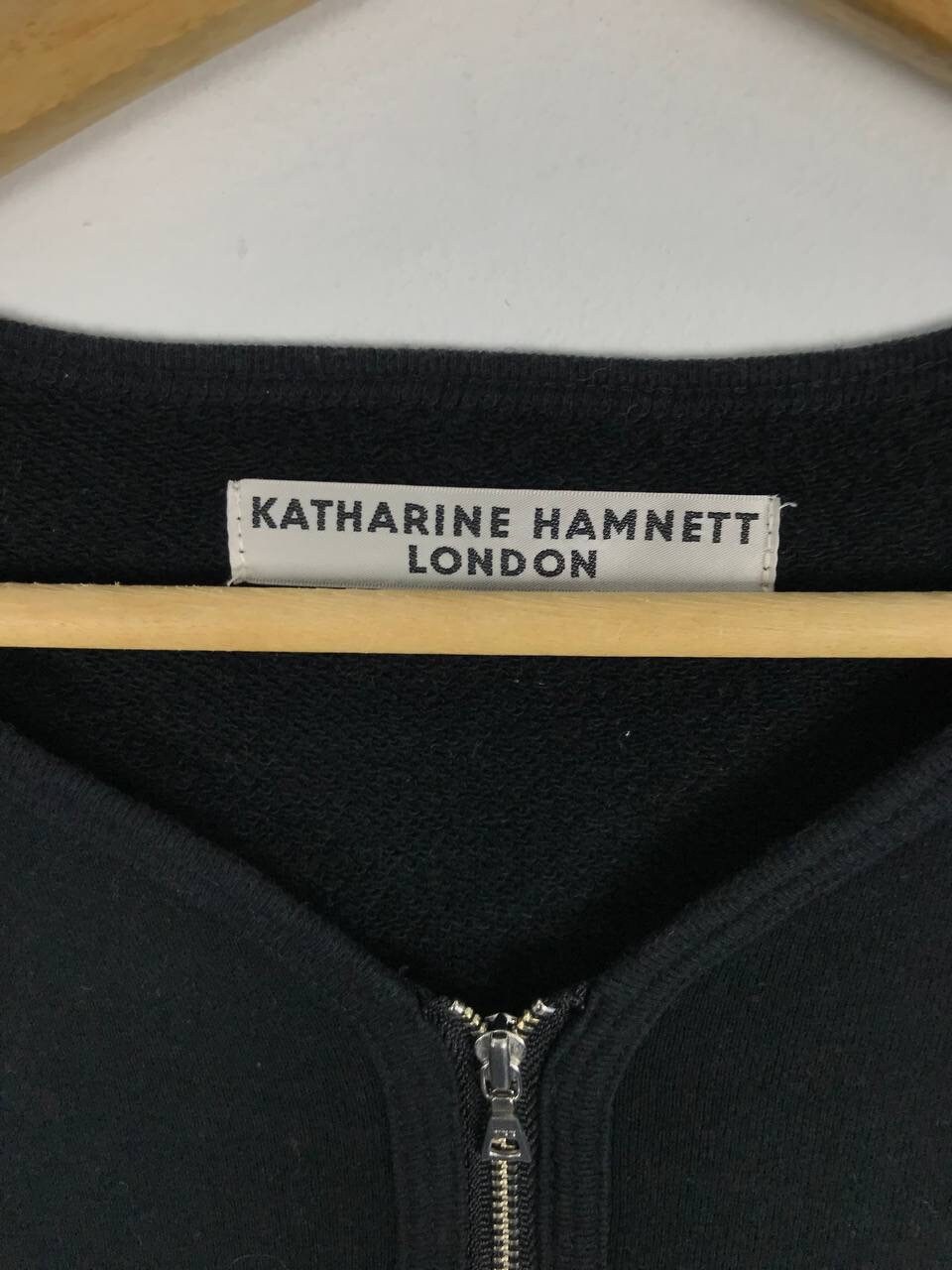 Katharine Hamnett Full-zip Black Sweater - Etsy Canada