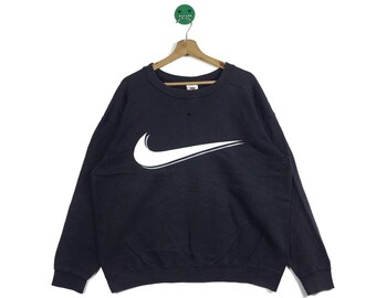 FLAWS! Nike Swoosh Usa BigLogo Design Sweatshirts Black Colour