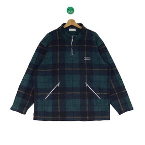 Elle Homme Fleece Sweater Tartan Design