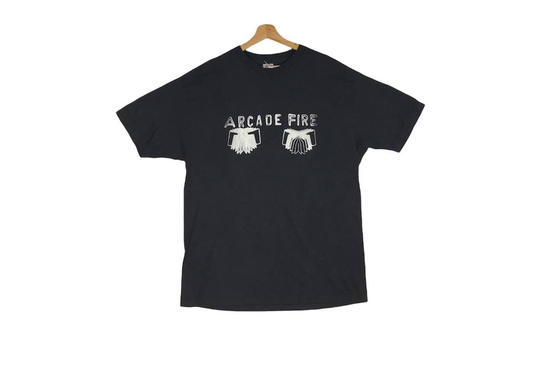 VINTAGE Arcade Fire Neon Bible Tour Tshirt Black Colour Etsy