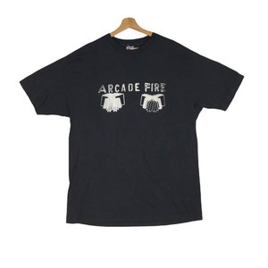 VINTAGE!!! Arcade Fire Neon Bible Tour Tshirt Black Colour