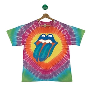 VINTAGE!!! The Rolling Stones 2002 2003 Tour Tshirt Tie Dye Design