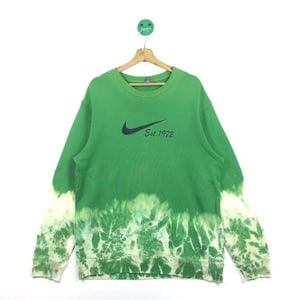 BIGSIZE!!! Nike Est 1972 Green Acid Wash Design