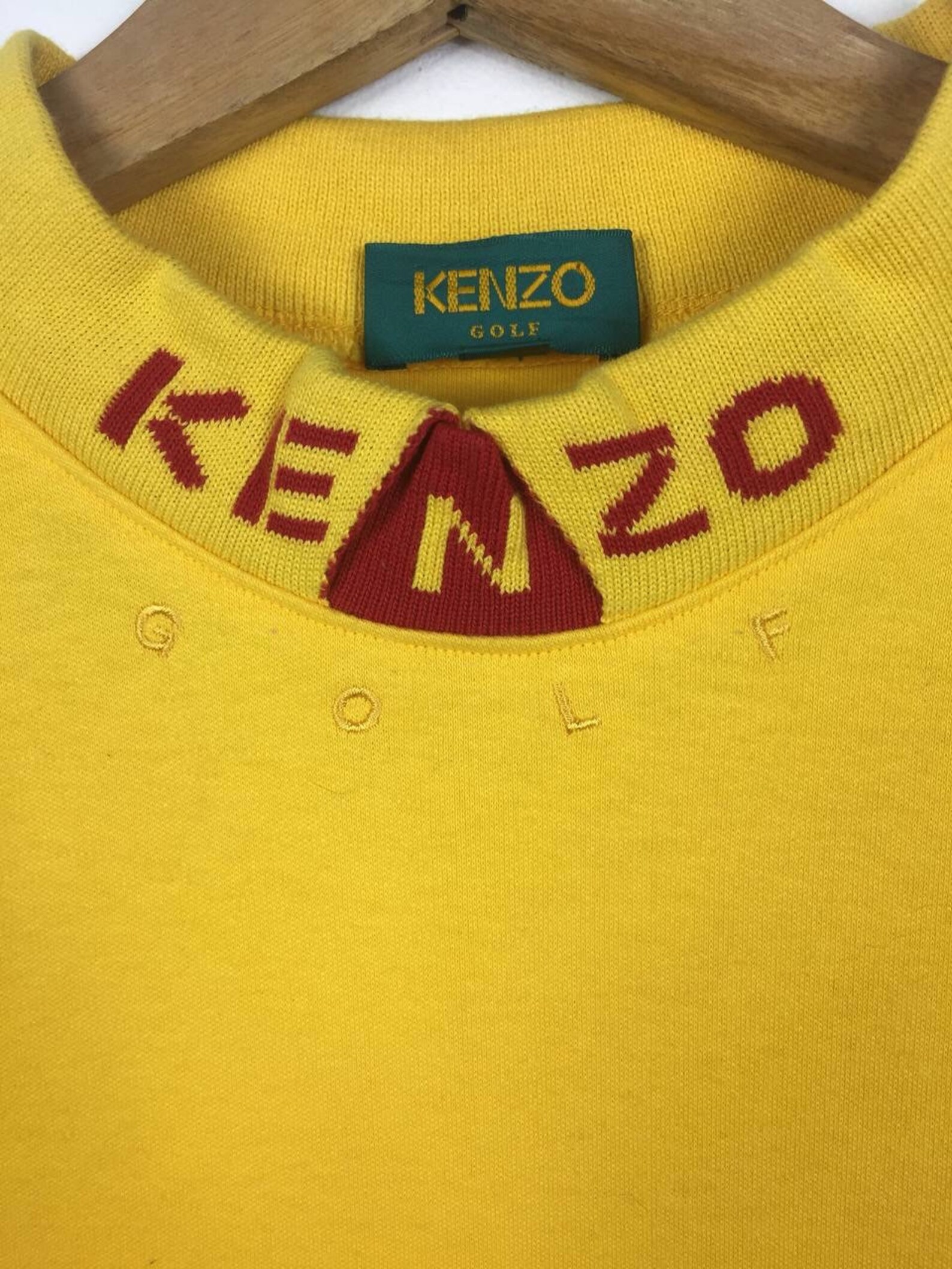 RARE Kenzo Golf Long Sleeve Sweater Shirts Nice Yellow | Etsy