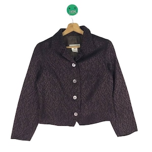 VINTAGE! Dries Van Noten Women Wool Silk Jacket Flower Design Nice Colour
