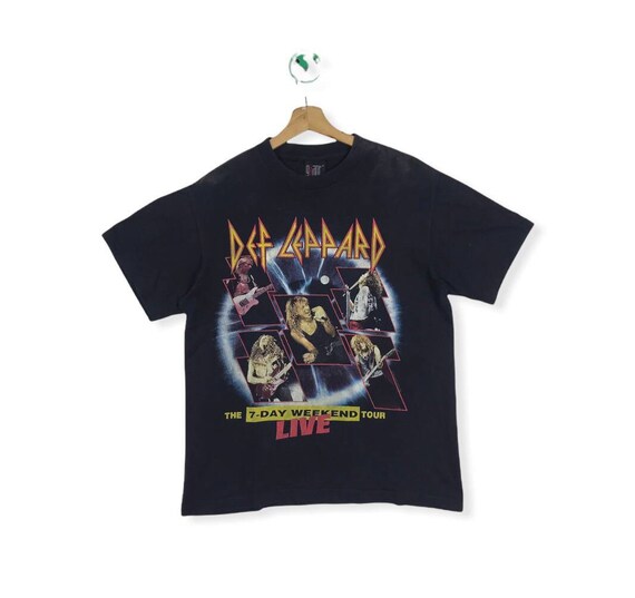 NOSTALGIC !! Def Leppard 1992 Seven Day Weekend Tour Tshirt - Etsy