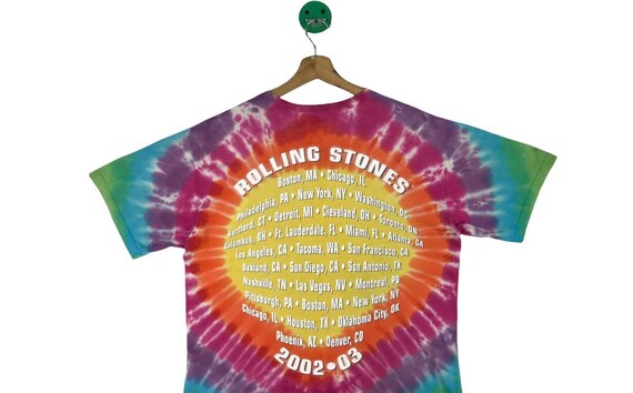 VINTAGE!!! the Rolling Stones 2002 2003 Tour Tshirt Tie Dye