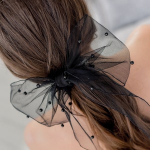 Mesh Butterfly Ribbon Bow With Streamers Hair Clip For Girls' Back Head,  Large Hairpin Hair Accessory