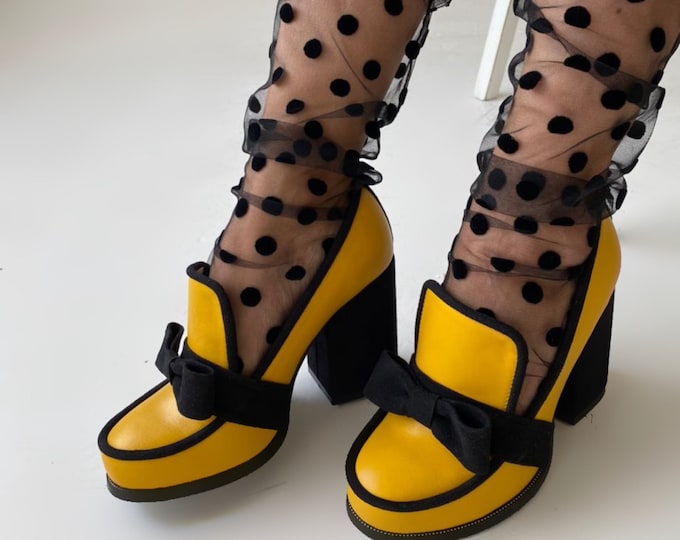 Black Polka Dot Tulle Socks, Sheer Fashion Hosiery
