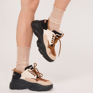 Glitter Tulle Socks, Gold Black Shiny Thread Sheer Tulle Sock, Cool Socks for Women, Sparkly Lace Trend Fashion Ruffle Socks, 1702 image 1
